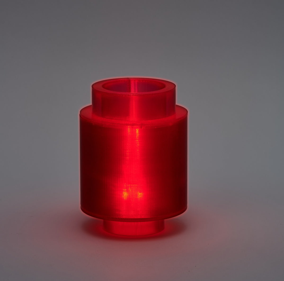 Translucent 1x1 Round Brick Lamp (10x): lit red