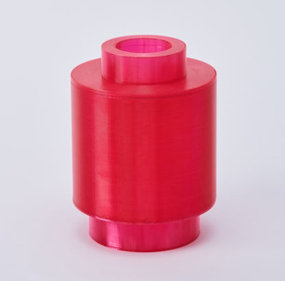 Translucent 1x1 Round Brick Lamp (10x): color red