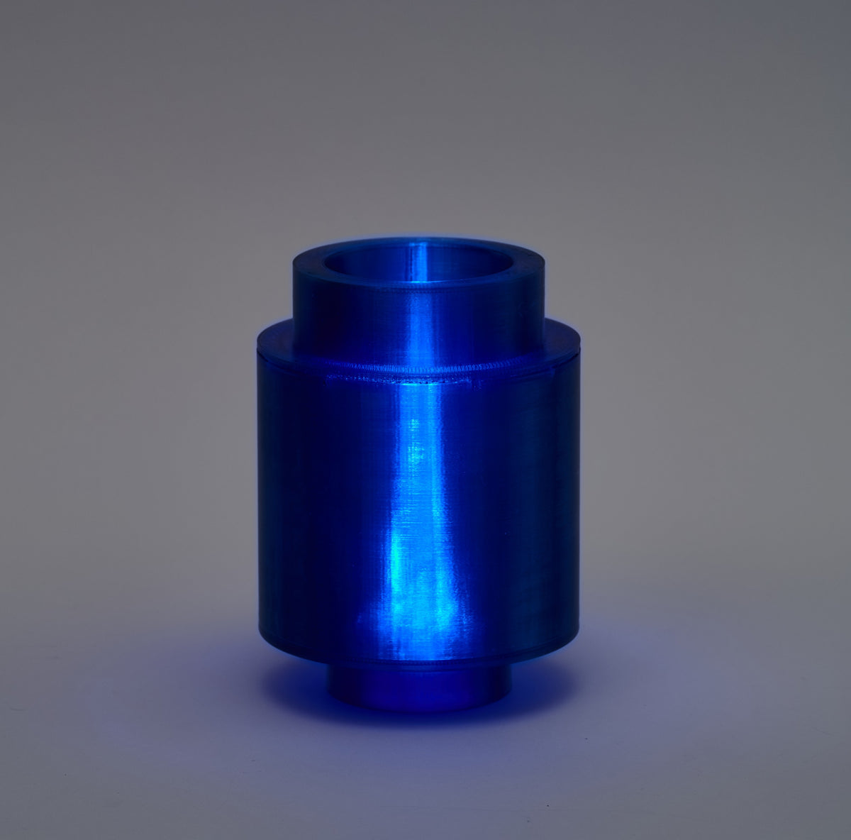 Translucent 1x1 Round Brick Lamp (10x): lit blue