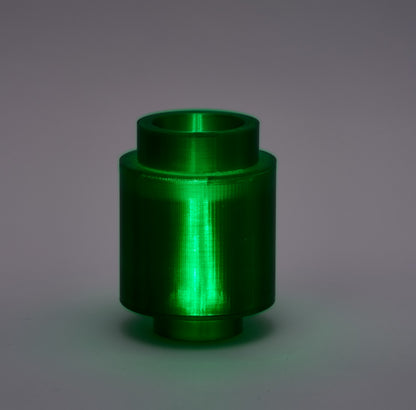 Translucent 1x1 Round Brick Lamp (10x): lit green