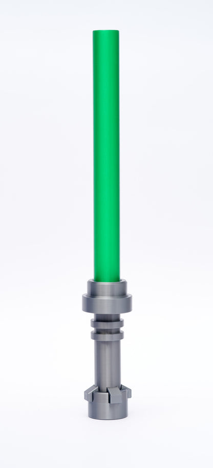 Upsized Laser Sword (Lego inspired) 10x 1000% scale with interchangeable blade: hero stand